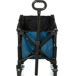 Carro multifuncional Outsunny plegable azul oscuro 79,5x40x84 cm