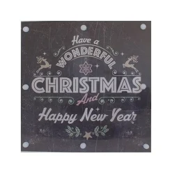 Cartel navideño madera LED