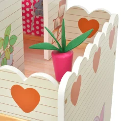 Casa de muñecas Imagine Kids 3 pisos madera rosa 90x60x30 cm