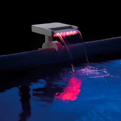 Cascada para piscina Intex con luces LED multicolor 3596/2974 L/h blanco