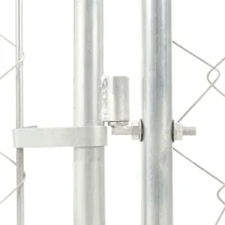 Caseta de exterior para mascotas con techo inox 135x200x200 cm