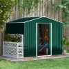 Caseta de jardín Forest Outsunny puertas correderas + ventilación 190x236x174 cm