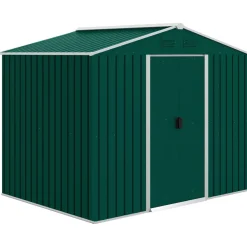 Caseta de jardín Forest Outsunny puertas correderas + ventilación 190x236x174 cm