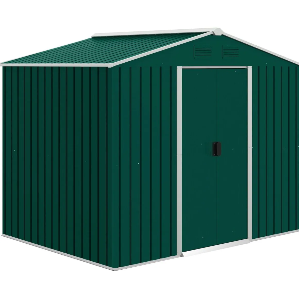 Caseta de jardín Forest Outsunny puertas correderas + ventilación 190x236x174 cm