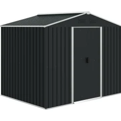 Caseta de jardín Garden Outsunny puertas correderas + ventilación 190x236x174 cm