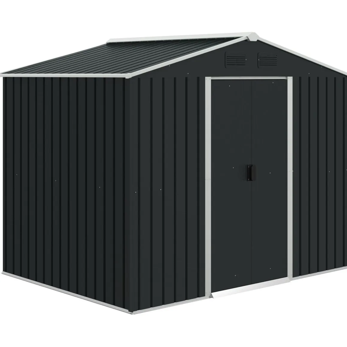 Caseta de jardín Garden Outsunny puertas correderas + ventilación 190x236x174 cm