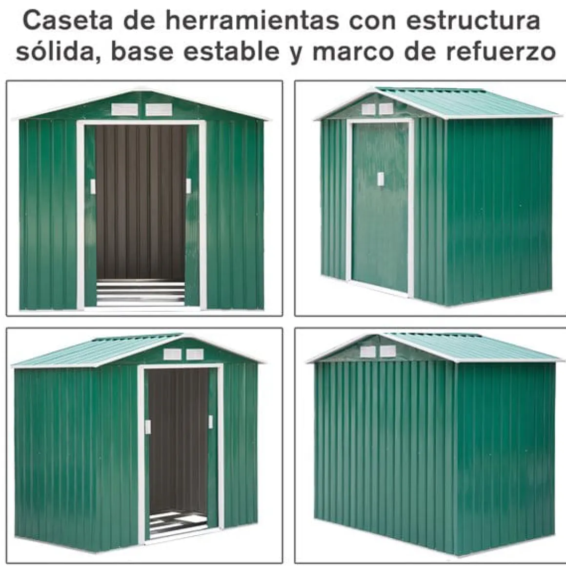 Caseta de jardín para almacenamiento y herramientas