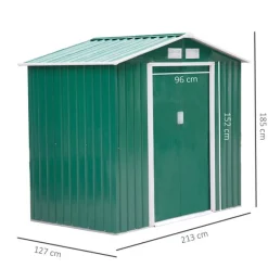 Caseta de jardín para almacenamiento y herramientas
