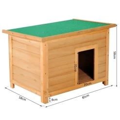 Caseta de perro madera 85x58x58 cm