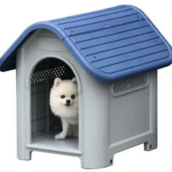 Caseta para perro PawHut azul/gris 66x75x59 cm