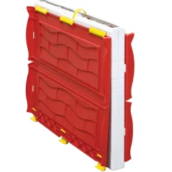 Casita de juegos plegable +2 años estilo cabaña con cerradura multicolor