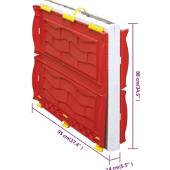 Casita de juegos plegable +2 años estilo cabaña con cerradura multicolor