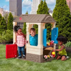 Casita de juguete Courtyard Cottage CB Toys con timbre eléctrico +18M marrón 118x100x83 cm