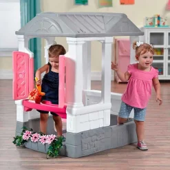 Casita de juguete Courtyard Cottage CB Toys con timbre eléctrico +18M rosa 118x100x83 cm