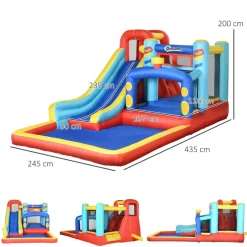 Castillo hinchable infantil Outsunny con tobogán multicolor 3-8A