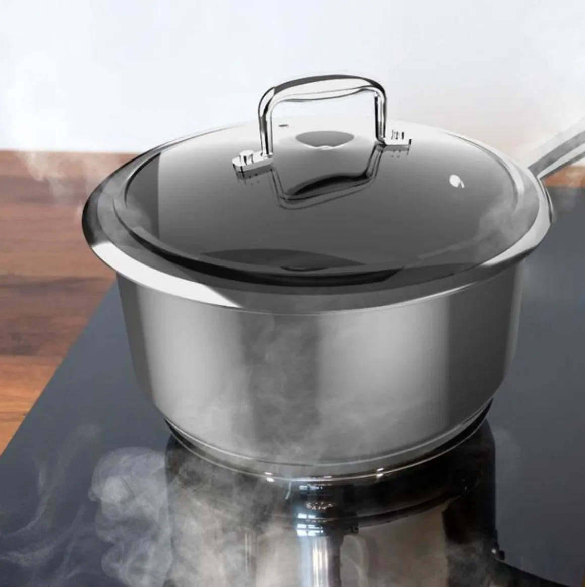 Cazo Cecotec Polka Classy 16 Pot Steel 1,3L con tapa acero inoxidable Ø16 cm