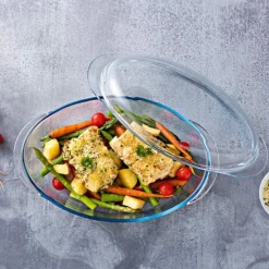 Cazuela Classis Vidrio Pyrex 4,1L ovalada con tapa 10x20x33 cm