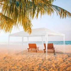 Cenador Aktive Garden 18m² de sombra blanco 255x600x300 cm