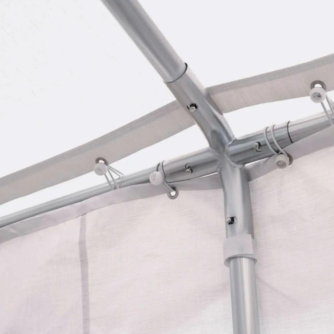 Cenador de jardín Outsunny 6 ventanas 4 paneles blanco 280x405x600 cm