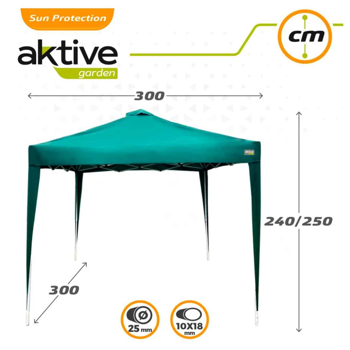 Cenador plegable Max-AIR Aktive 240/250x300x300 cm