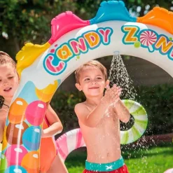 Centro de juegos acuático Candy Zone Intex hinchable +3A multicolor 130x191x295 cm
