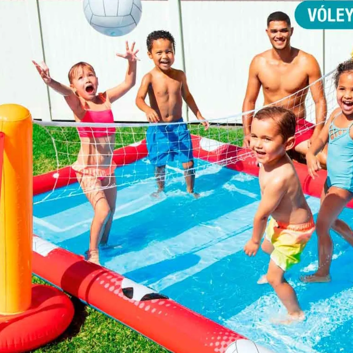 Centro de juegos hinchable Intex 470L con accesorios deportivos +3A multicolor 102x325x267 cm
