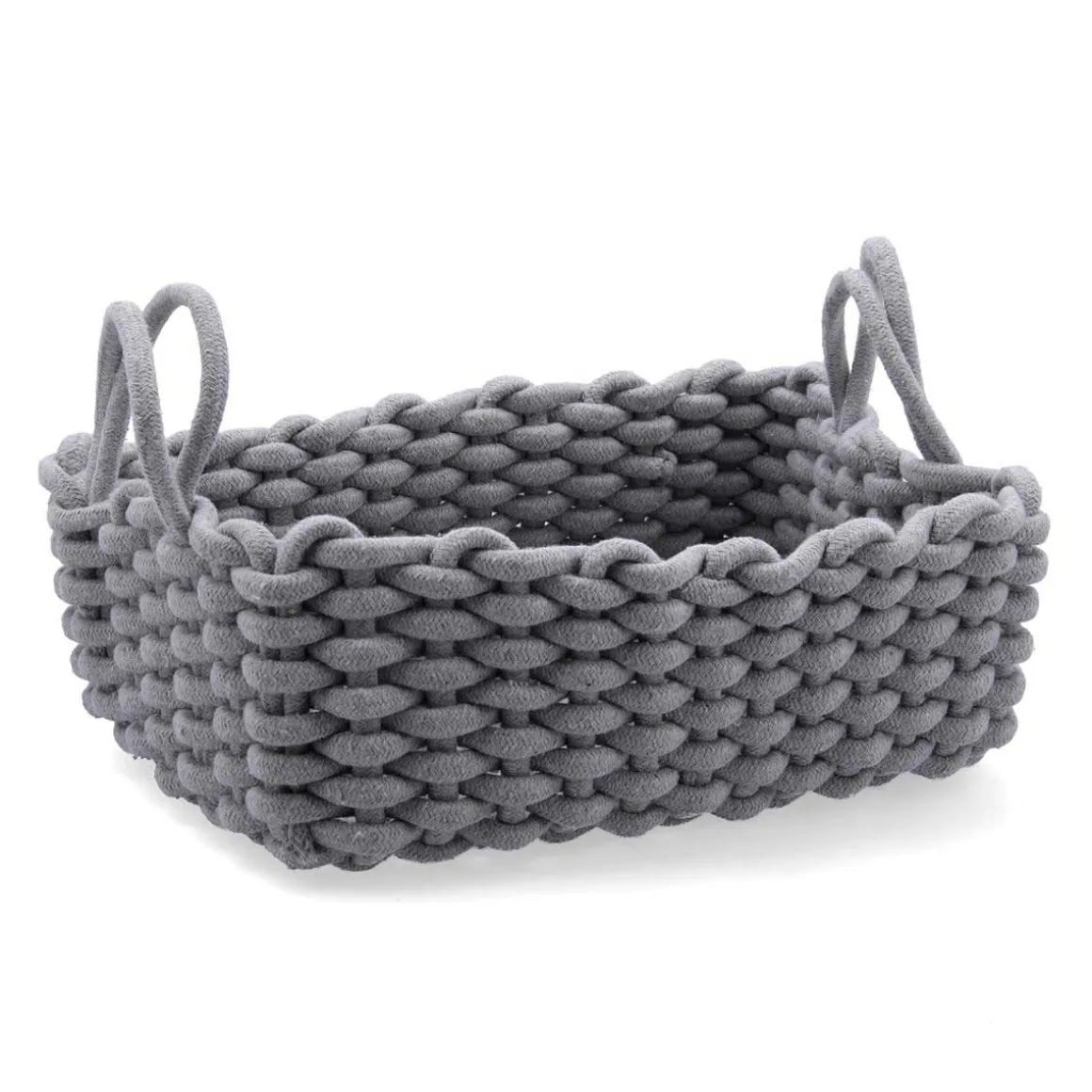 Cesta multiusos MOA Vinthera diseño trenzado gris 13x35x25 cm