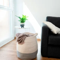 Cesta multiusos MOA Vinthera blanco/gris Ø40x45 cm