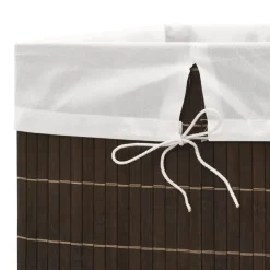 Cesto para ropa sucia con tapa y asas 60x52x32 cm