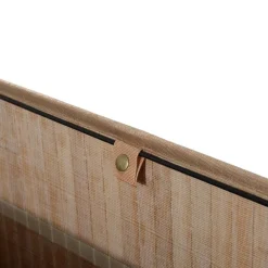 Cesto para ropa sucia Homcom 2 compartimentos+tapa bambú 63x52x32 cm