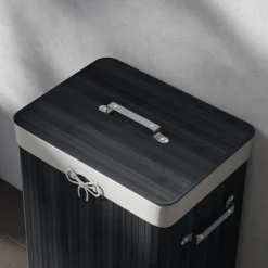 Cesto para ropa sucia Kunzita Homcom plegable con asas 60x40x30 cm