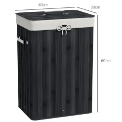 Cesto para ropa sucia Kunzita Homcom plegable con asas 60x40x30 cm