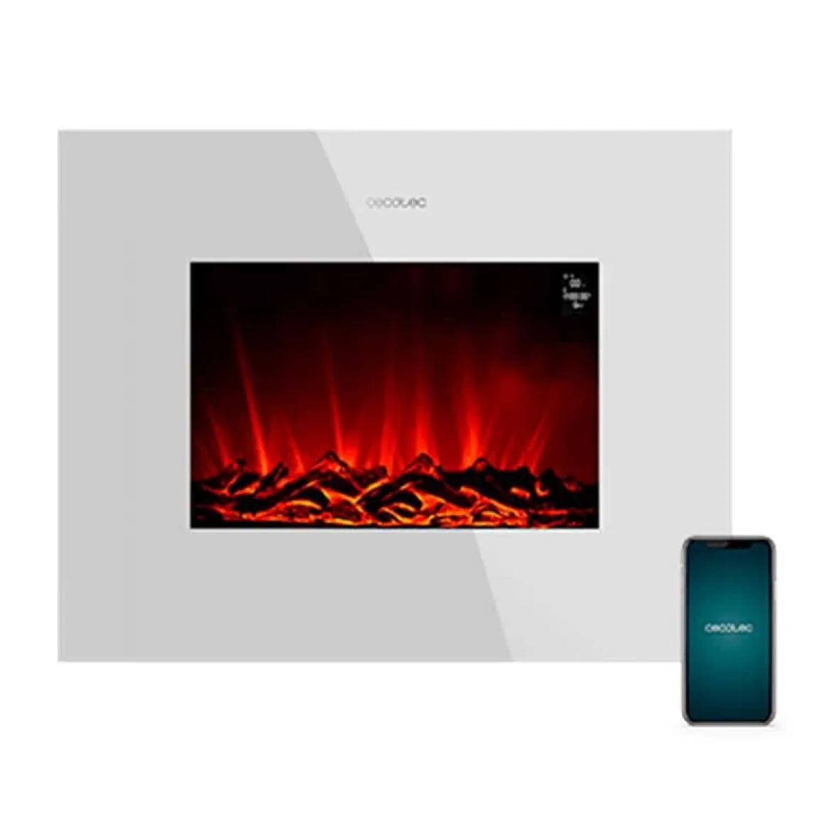 Chimenea Eléctrica Readywarm Curved Flames Connected
