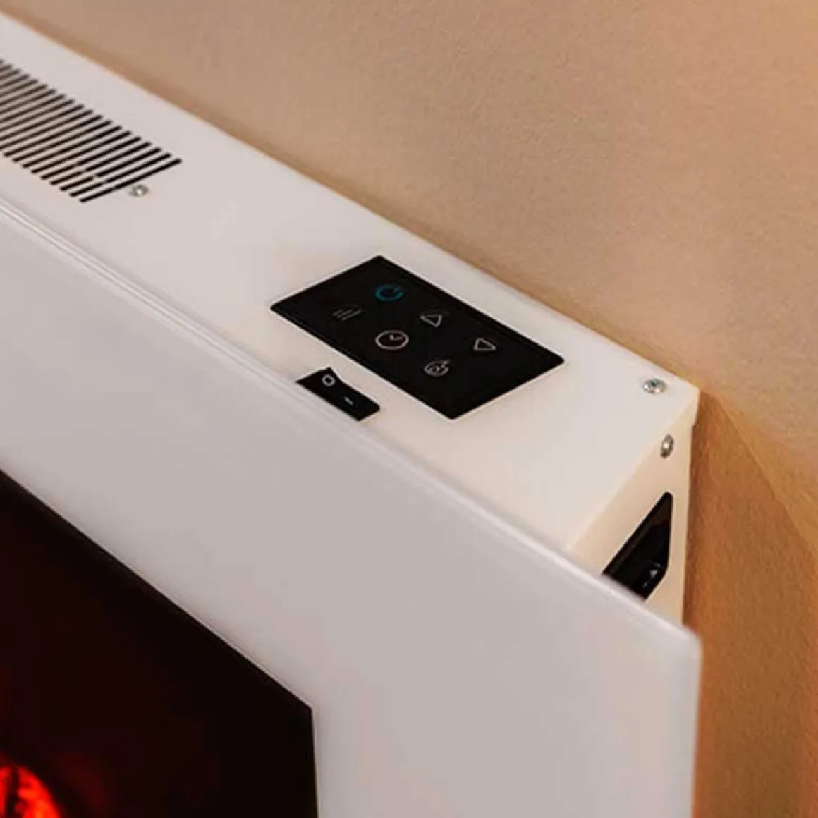 Chimenea Eléctrica Readywarm Curved Flames Connected
