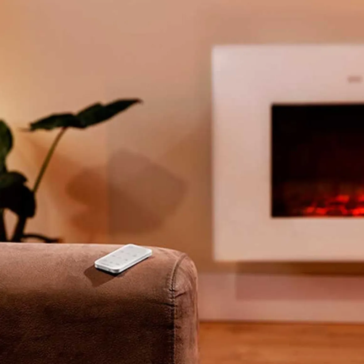 Chimenea Eléctrica Readywarm Curved Flames Connected