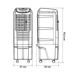 Climatizador evaporativo Universal Blue Izamal 8025W 25L 3 velocidades blanco