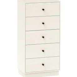 Cómoda Sora Homcom 5 cajones con tiradores beige 95x47x29 cm