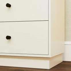 Cómoda Sora Homcom 5 cajones con tiradores beige 95x47x29 cm