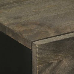 Cómoda Terma 3 cajones marrón oscuro 75x60x33 cm