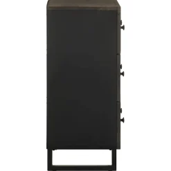 Cómoda Terma 3 cajones marrón oscuro 75x60x33 cm