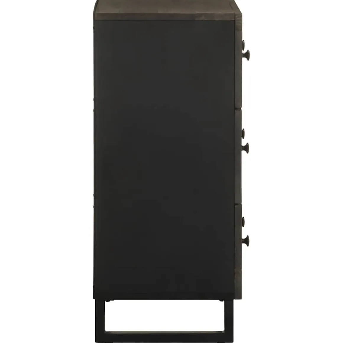 Cómoda Terma 3 cajones marrón oscuro 75x60x33 cm
