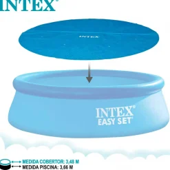 Cobertor circular Intex para piscinas Easy Set/Metal Frame azul Ø366 cm