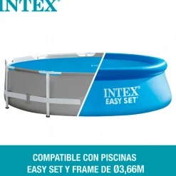 Cobertor circular Intex para piscinas Easy Set/Metal Frame azul Ø366 cm