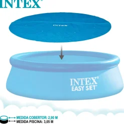 Cobertor circular Intex para piscinas Metal Frame y Easy Set azul Ø290 cm