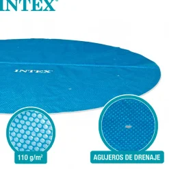 Cobertor circular Intex para piscinas Metal Frame y Easy Set azul Ø290 cm