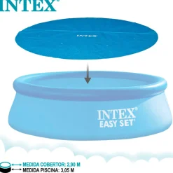 Cobertor circular Intex para piscinas Easy Set/Metal Frame azul Ø305 cm