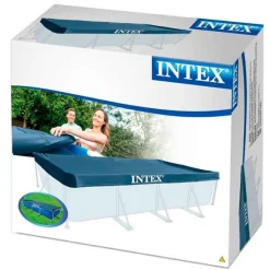 Cobertor para piscina rectangular Intex vinilo azul 20x460x226 cm