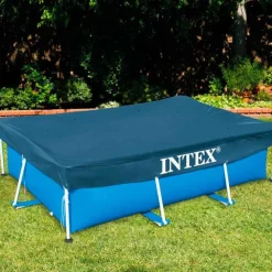 Cobertor para piscina rectangular Intex vinilo azul 20x460x226 cm