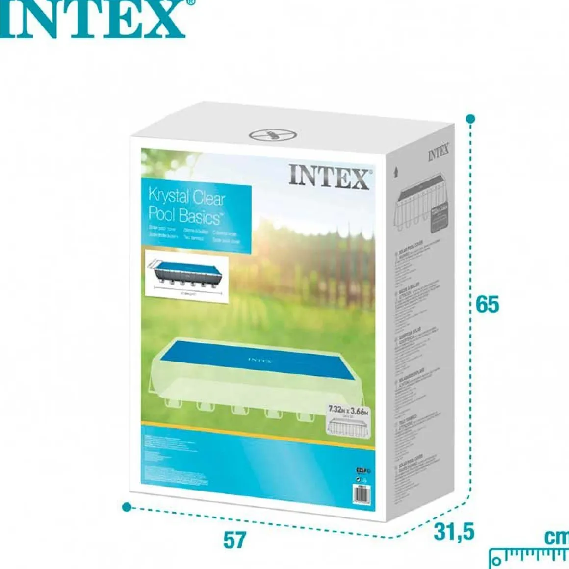 Cobertor para piscina rectangular Intex azul 716x346 cm