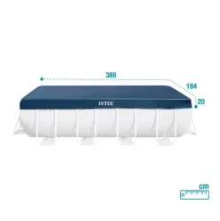 Cobertor rectangular Intex para piscinas Prisma azul oscuro 20x389x184 cm